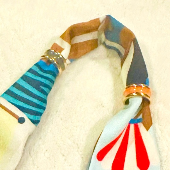 NWT designer scarf ring - pick orange or gray accent! - Picture 2 of 3